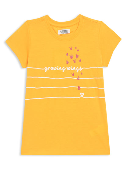 Cantabil Girls Yellow T-Shirts (6802169102475)