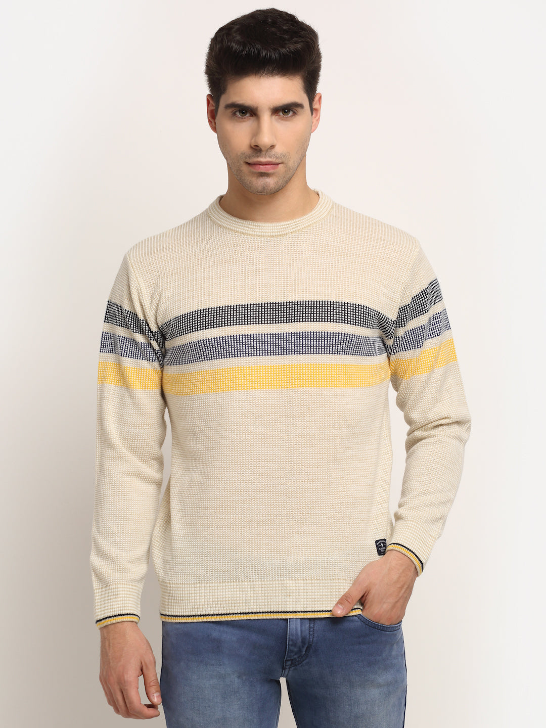 Cantabil Men's Beige Sweater (6712095309963)