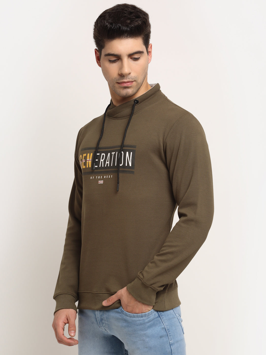 Cantabil Men's Olive Sweatshirt (6712043765899)