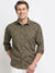 Cantabil Men Cotton Printed Olive Full Sleeve Casual Shirt for Men with Pocket (6728596586635)