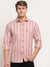 Cantabil Men Cotton Striped Pink Full Sleeve Casual Shirt for Men with Pocket (6718262771851)
