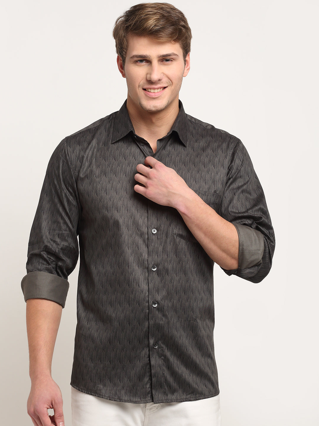 Cantabil Men's Olive Shirt (6722467954827)