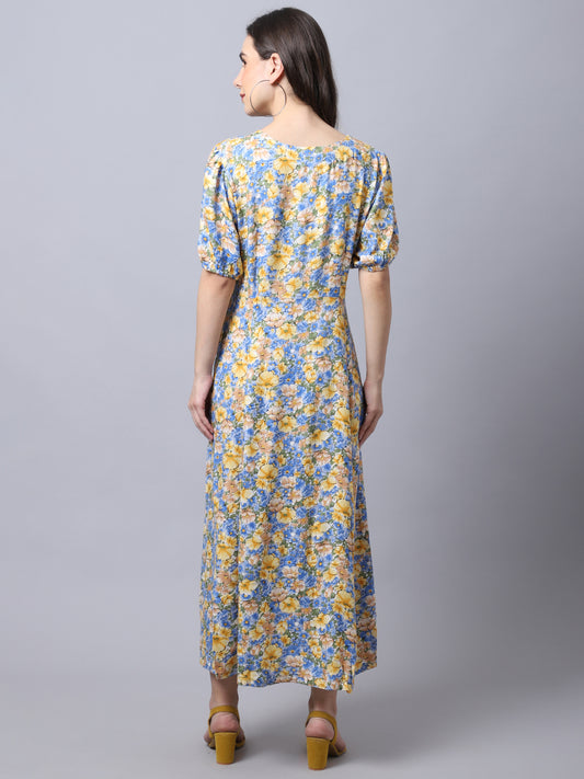 Cantabil Women's Yellow Dress (6996145012875)