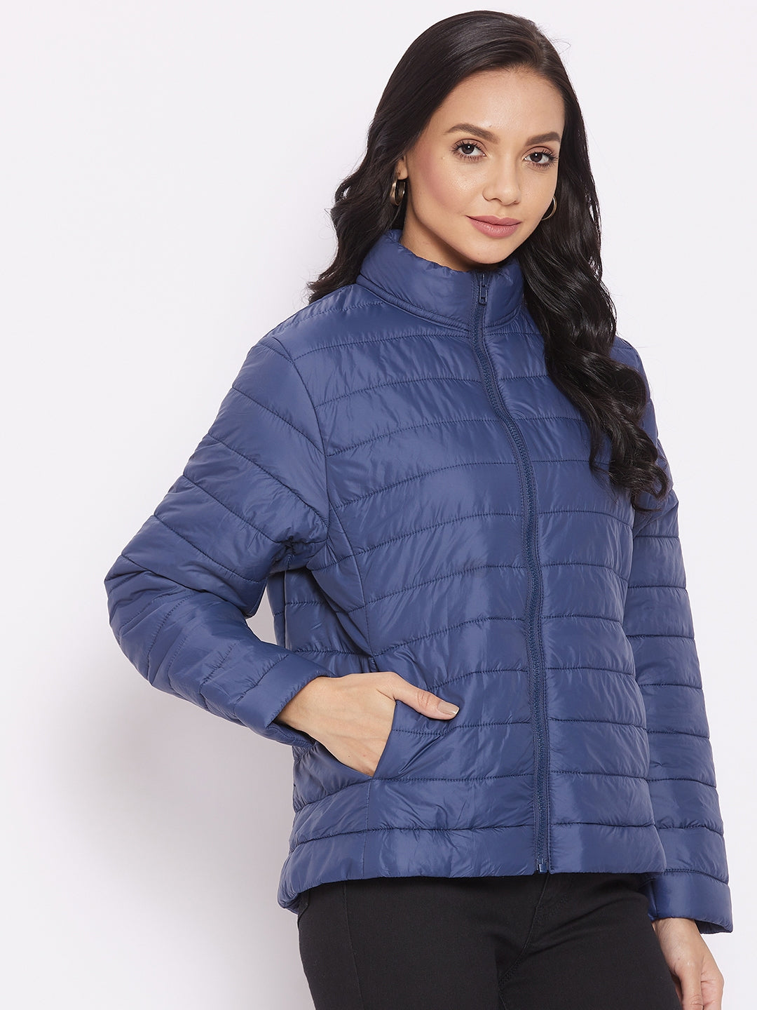 Cantabil Ink Blue Women's Jacket (6699392925835)