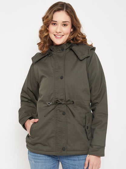 Cantabil Women Olive Jacket (7085833846923)