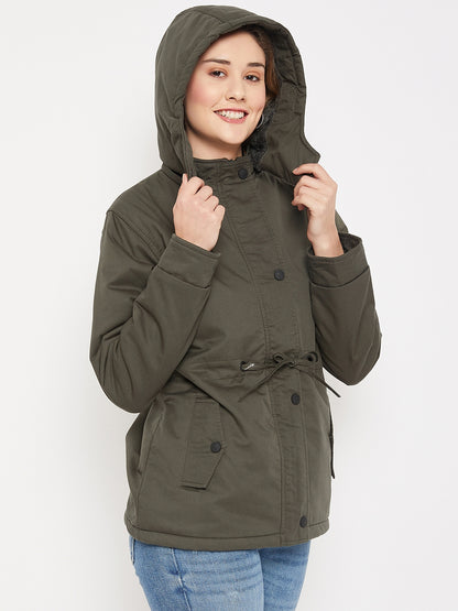 Cantabil Women Olive Jacket (7085833846923)