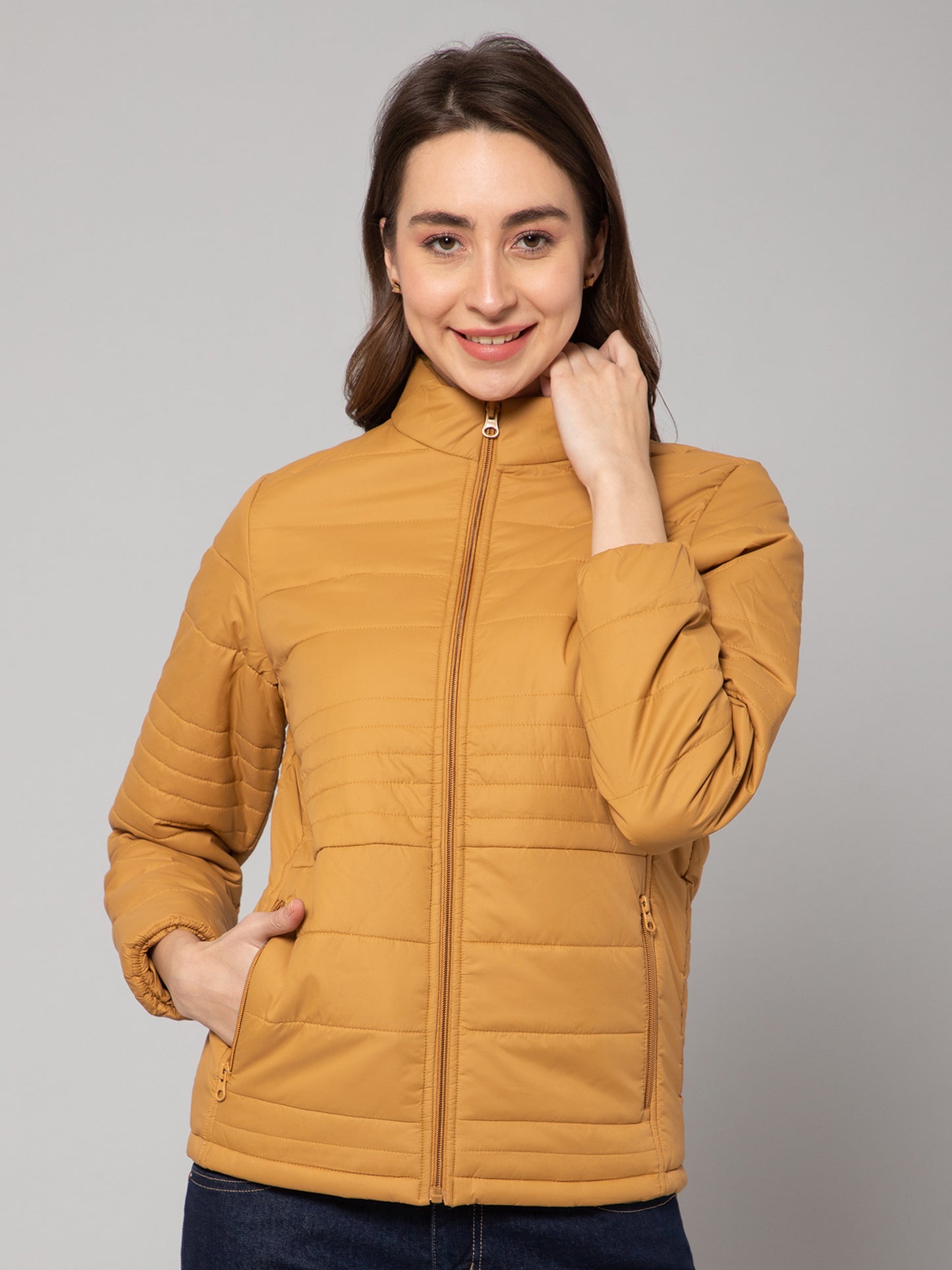 Cantabil Women Mustard Jacket (7083320475787)