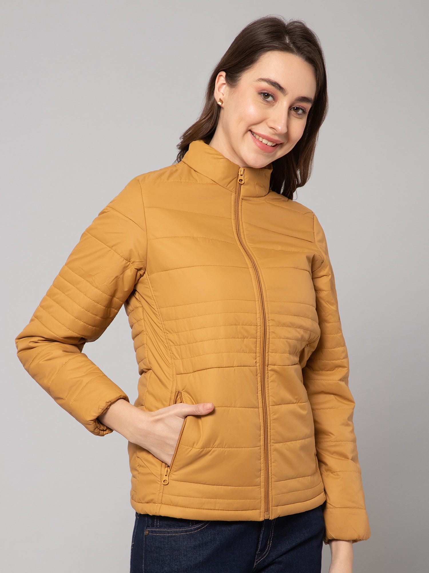 Cantabil Women Mustard Jacket (7083320475787)