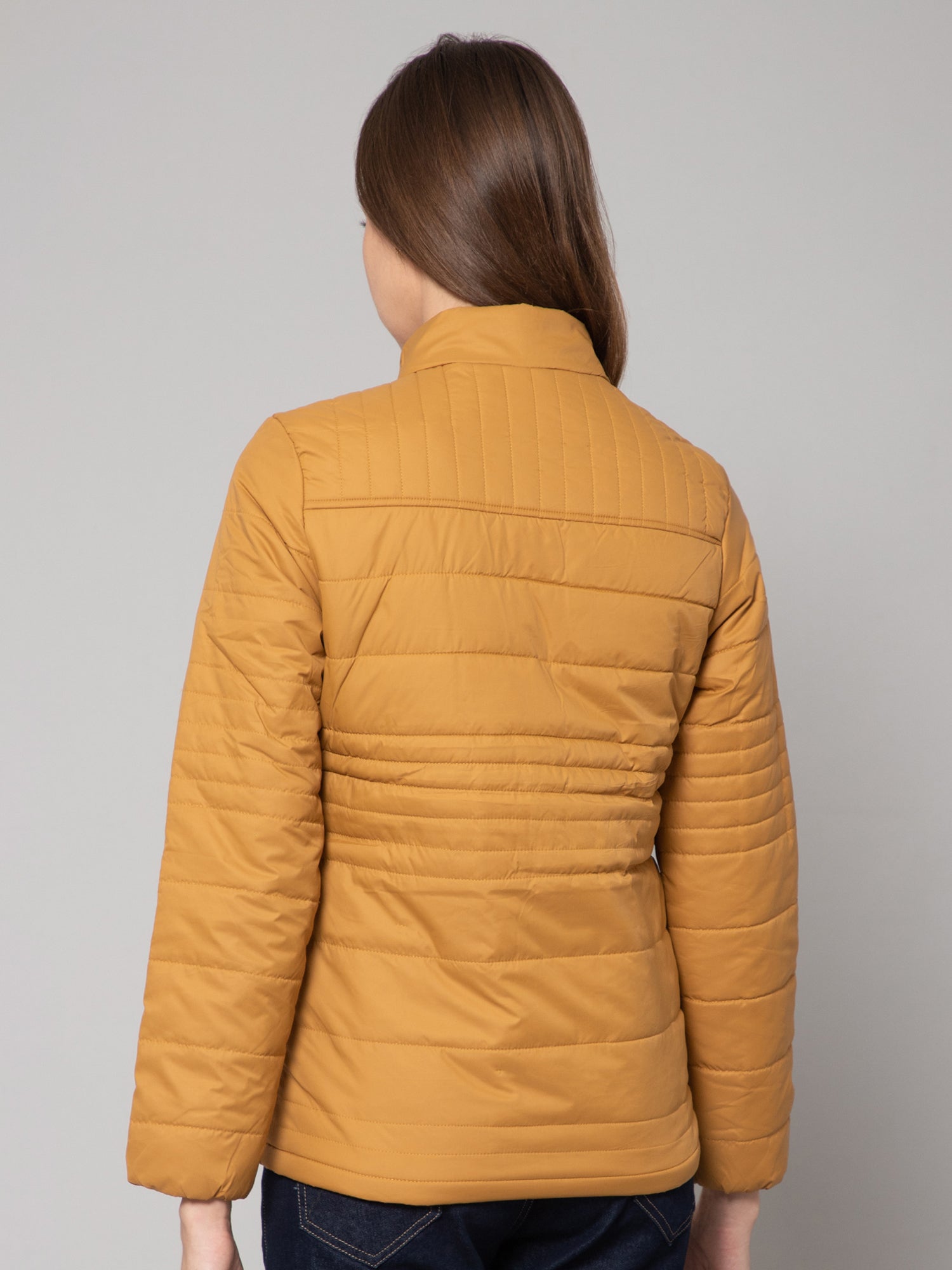 Buy Women Yellow Solid Jacket Online in India - Monte Carlo