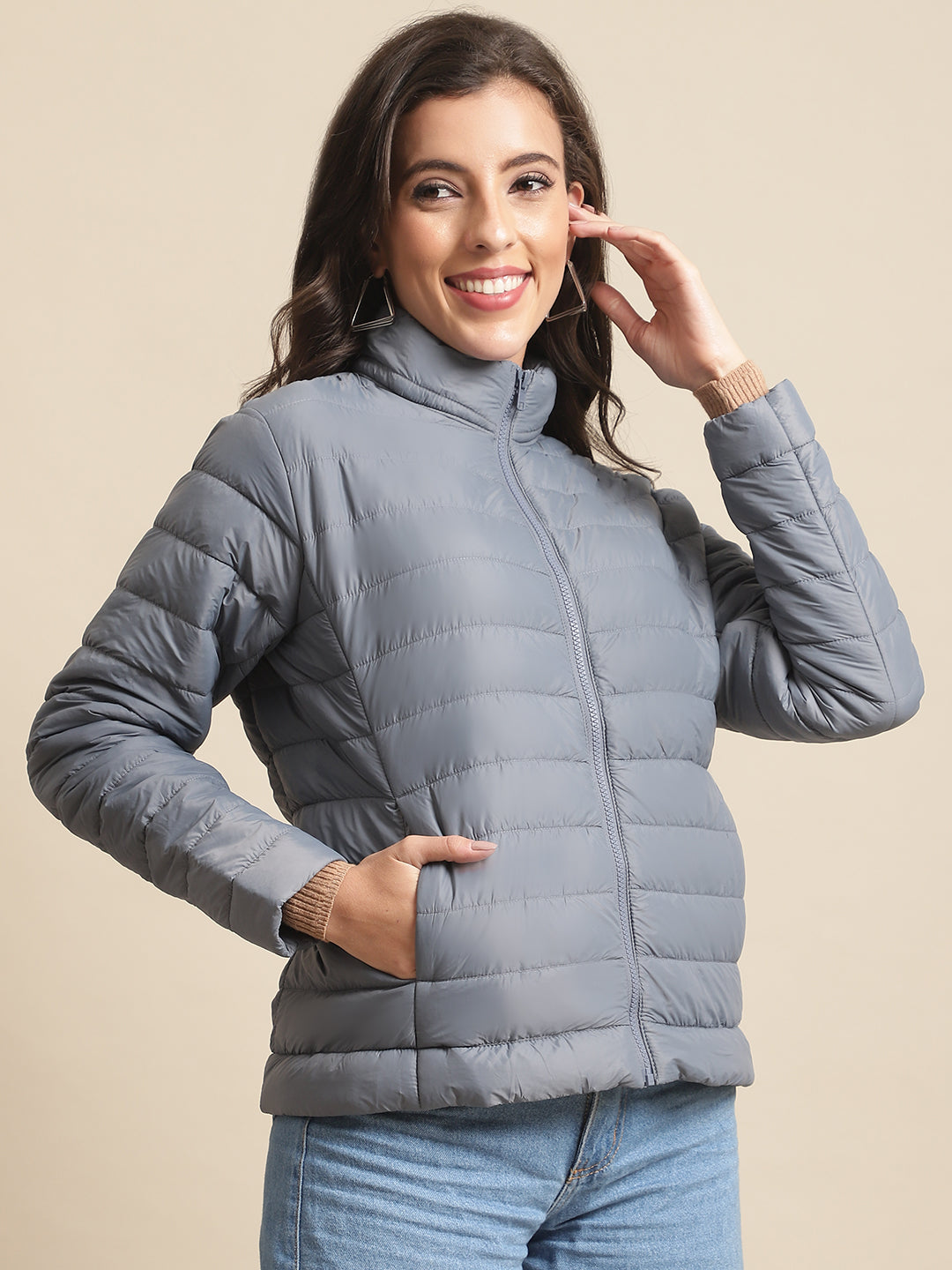 Cantabil Ladies Grey Jacket (7064074125451)