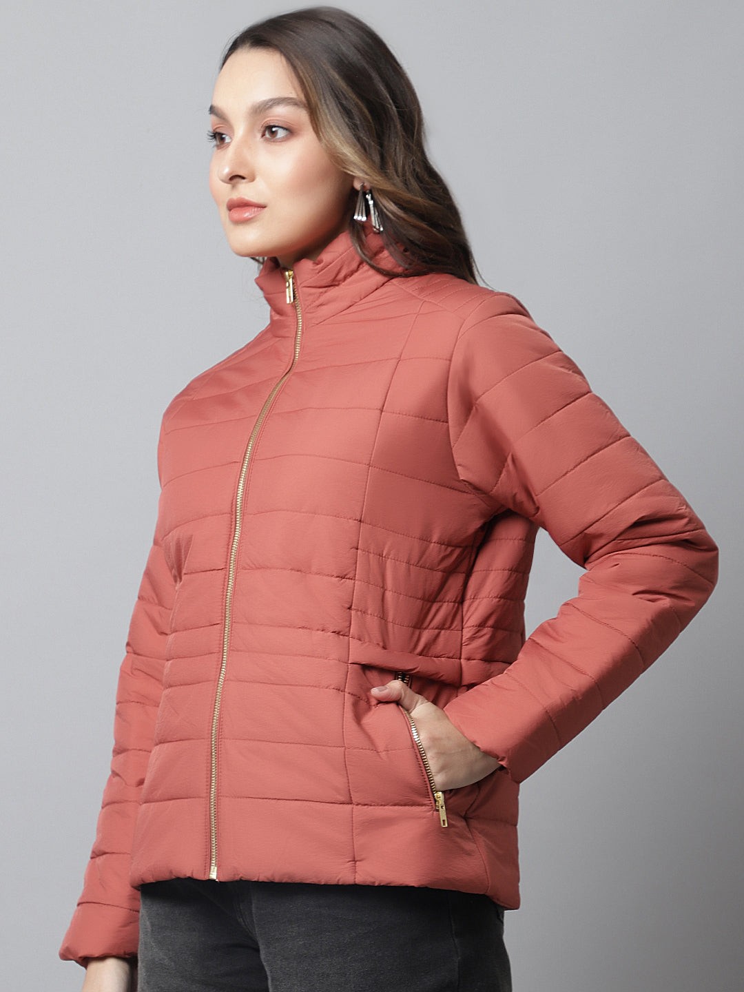 Cantabil Women Brick Jacket (7048355414155)