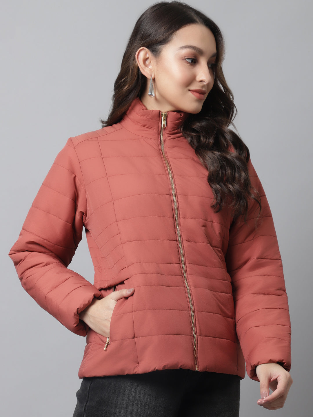 Cantabil Women Brick Jacket (7048355414155)