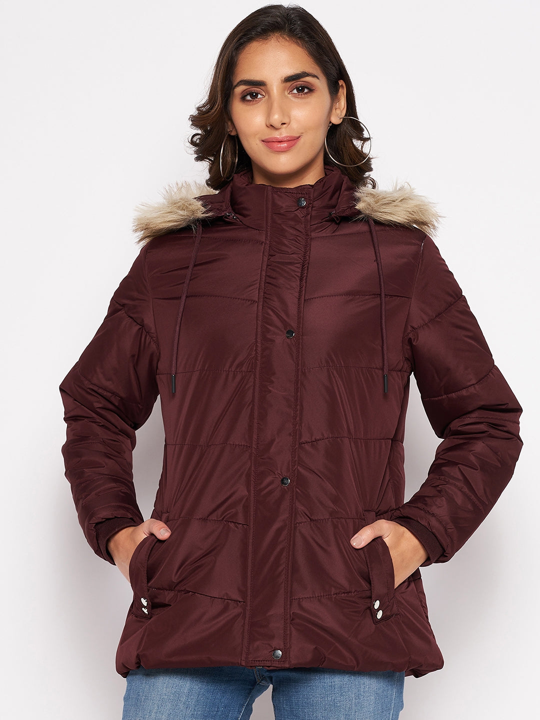 Cantabil Women Wine Jacket (7045769003147)