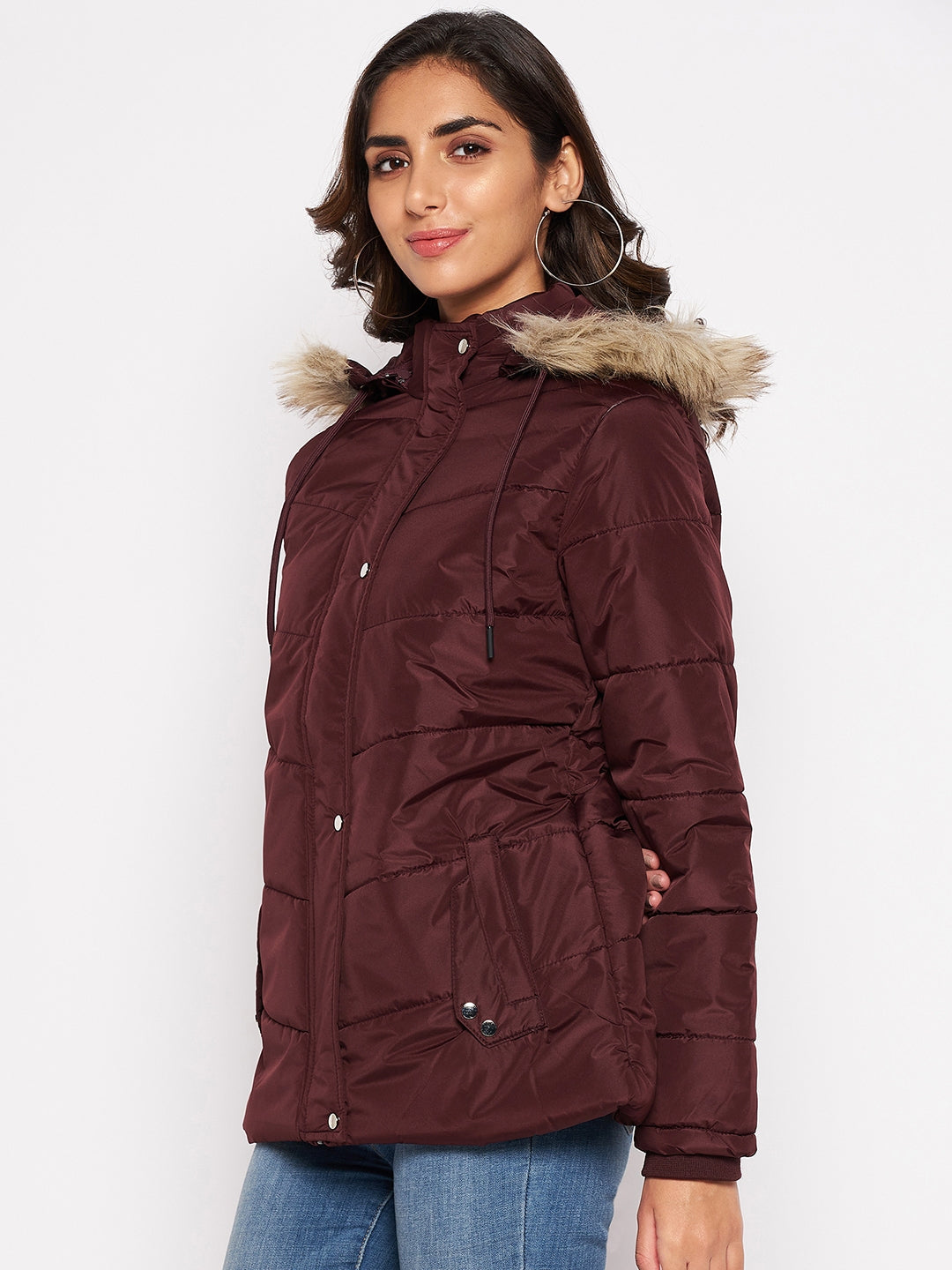 Cantabil Women Wine Jacket (7045769003147)