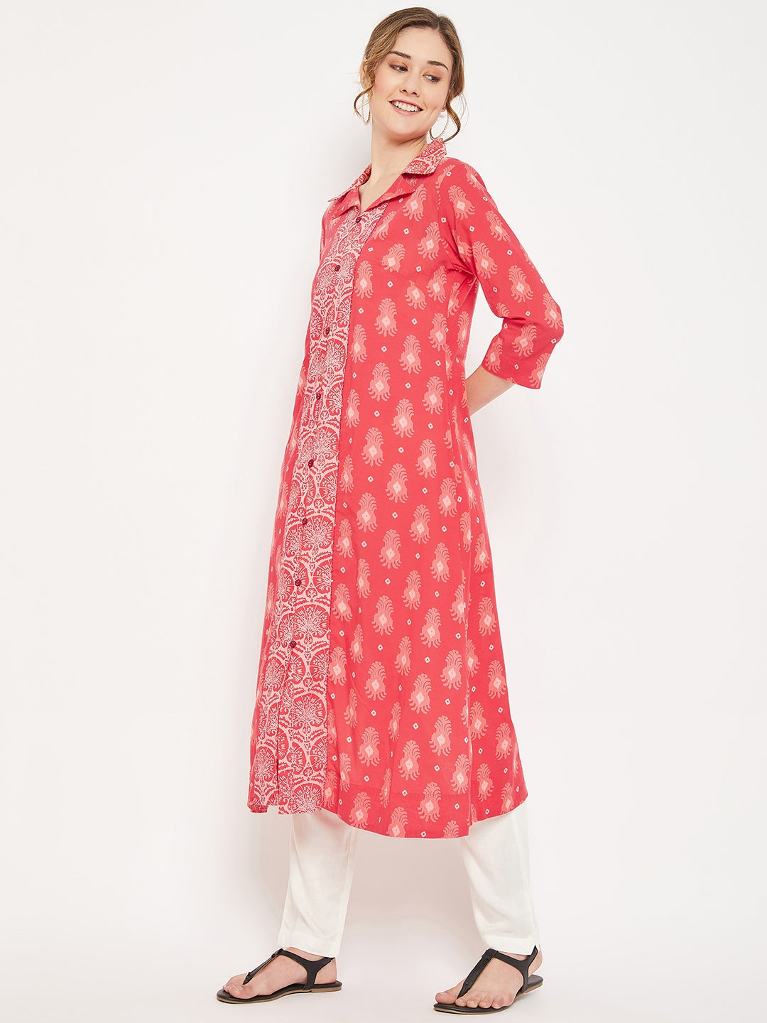 Cantabil Women Coral Kurti (7086496874635)