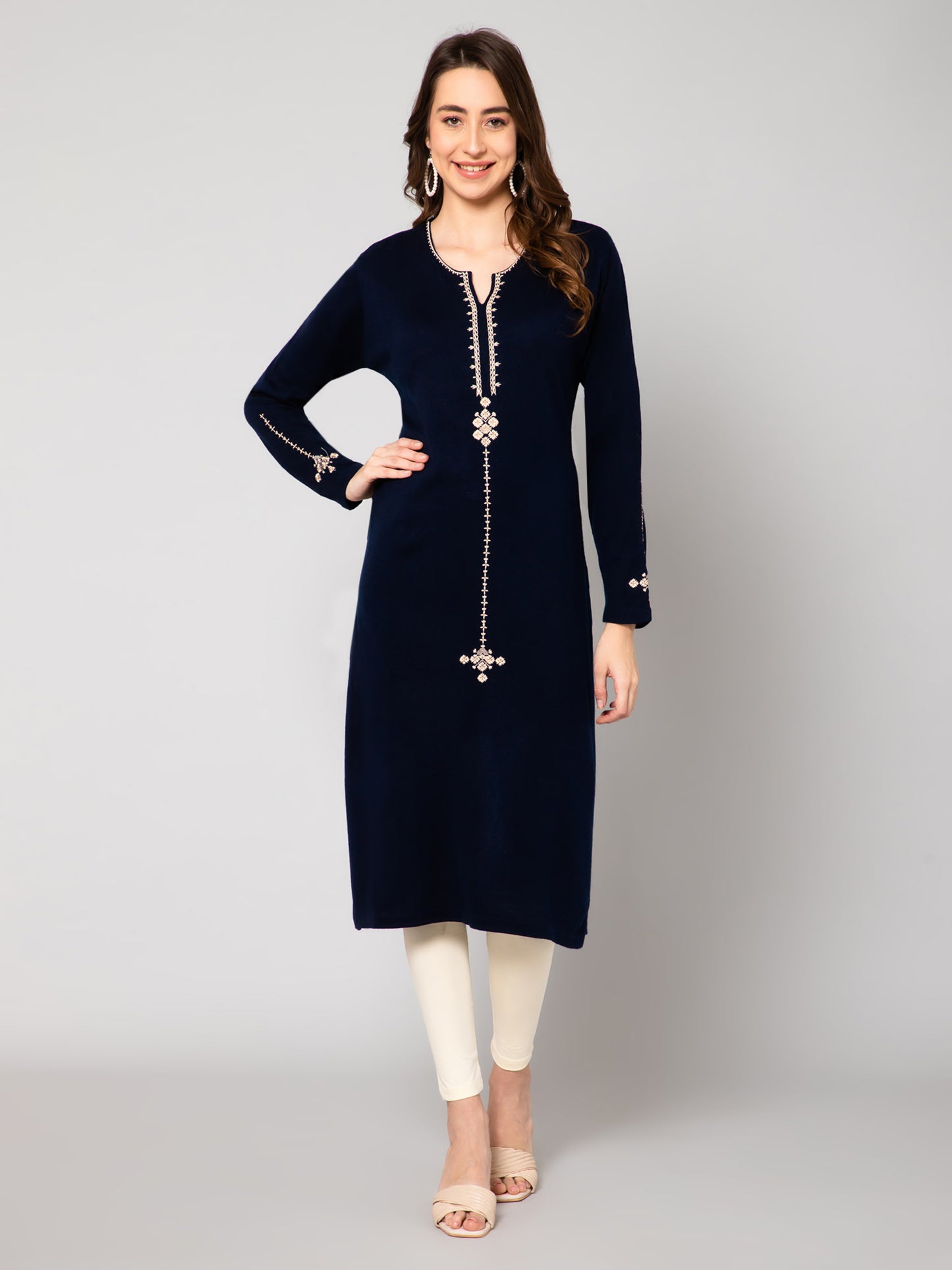 Cantabil Women Navy Kurti (7082572775563)