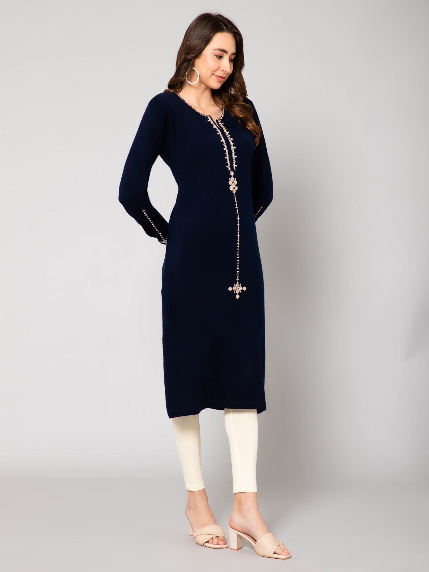 Cantabil Women Navy Kurti (7082572775563)