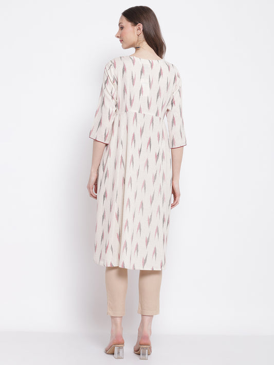 Cantabil Women's Off White Kurta (6798599225483)