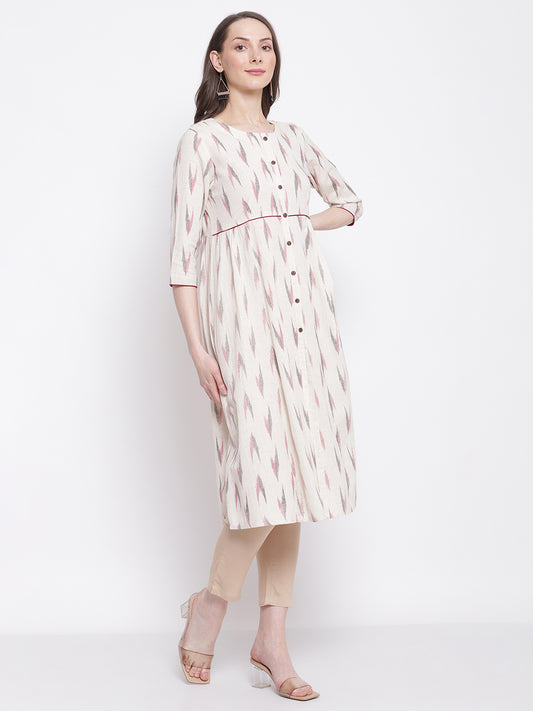 Cantabil Women's Off White Kurta (6798599225483)