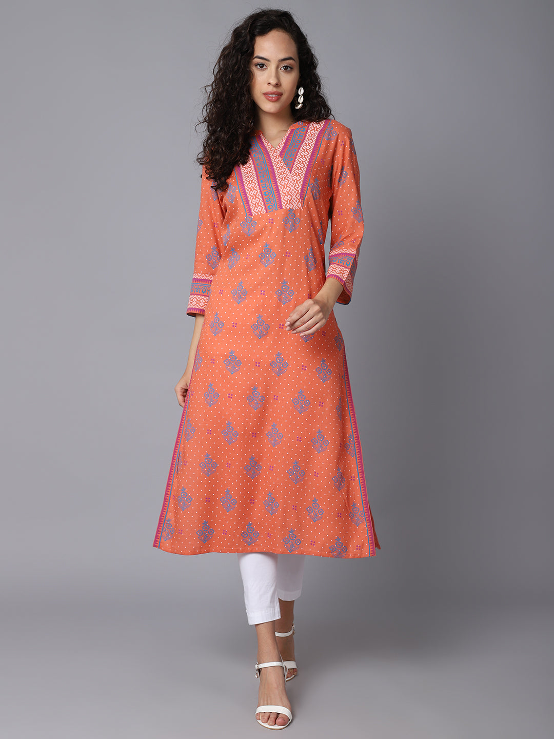 Cantabil Women's Coral Kurti (6932948287627)