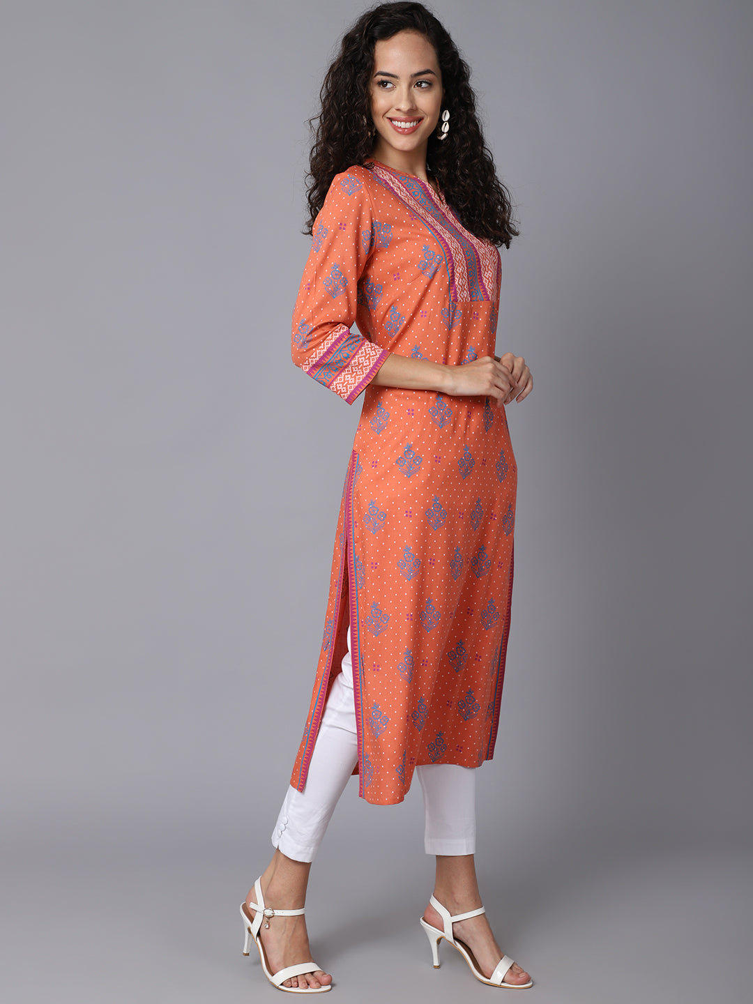 Cantabil Women's Coral Kurti (6932948287627)