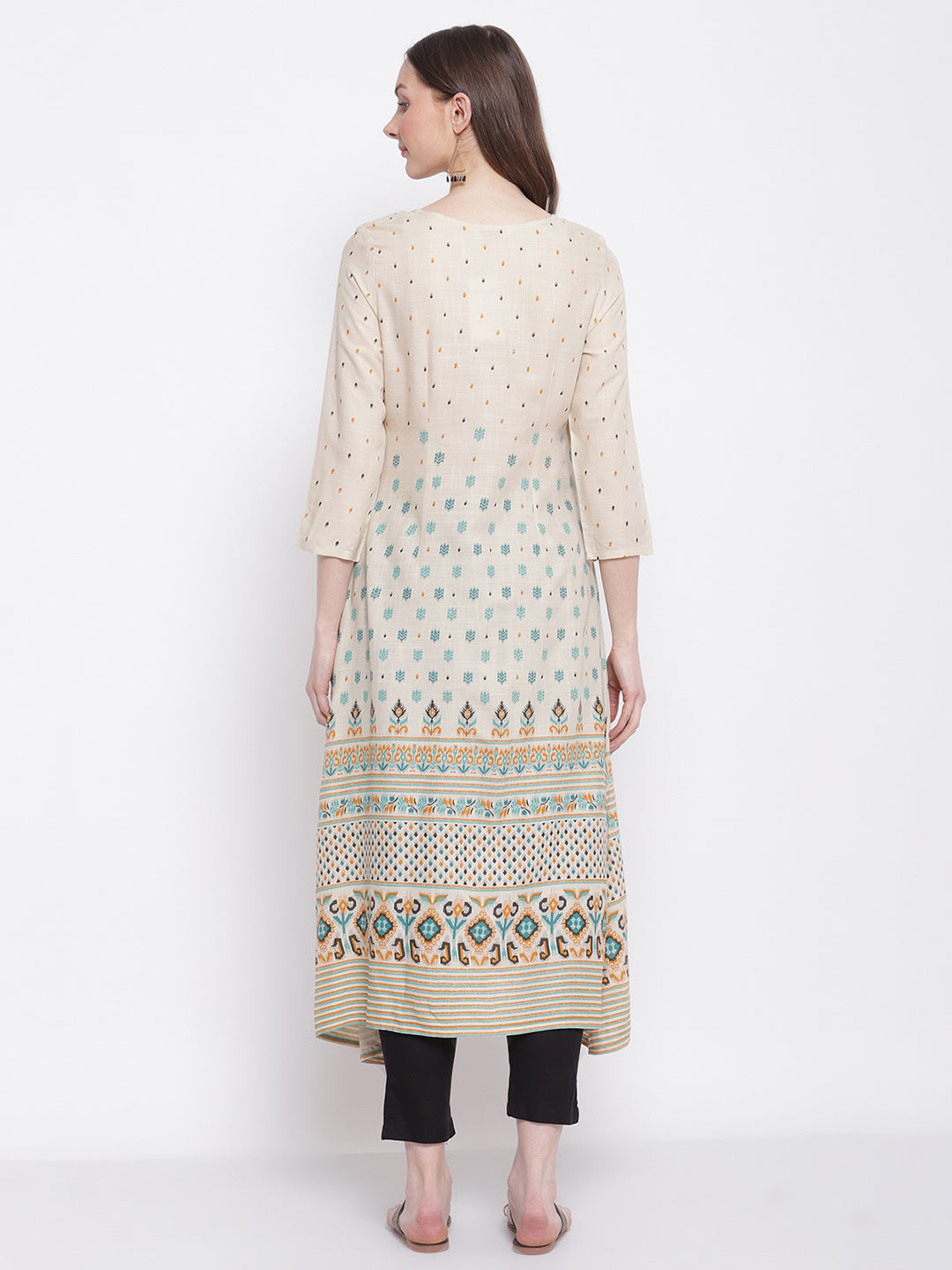 Cantabil Women's Off White Kurta (6798602600587)