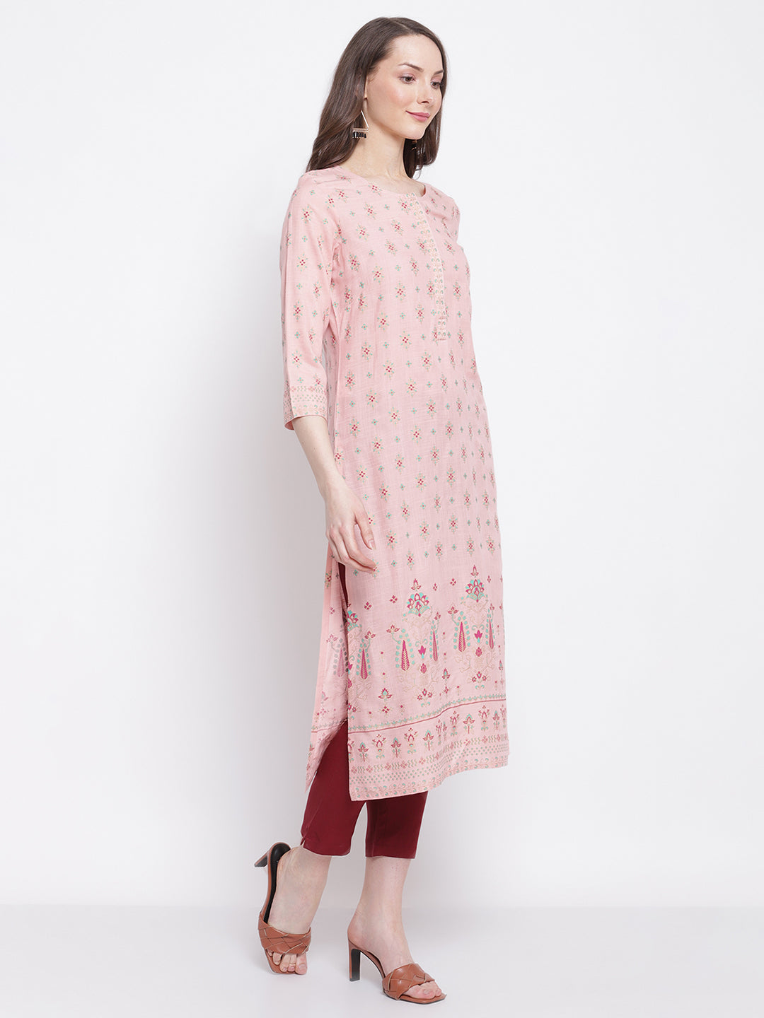 Cantabil Women's Pink Kurta (6798607646859)