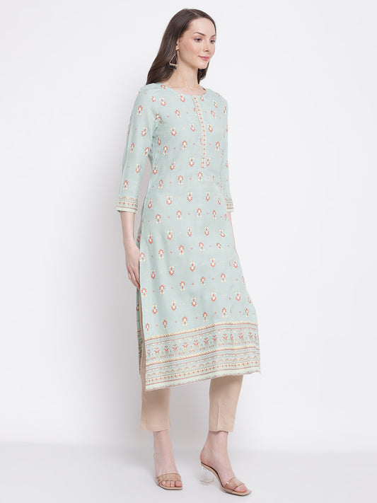 Cantabil Women's Aqua Kurta (6798617968779)