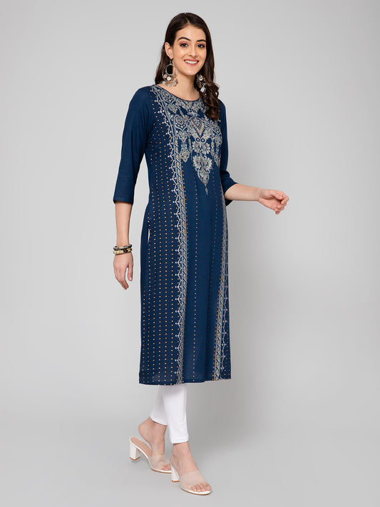 Cantabil Women Navy Kurti (7055868559499)