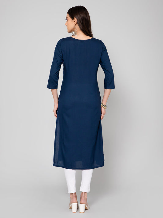 Cantabil Women Navy Kurti (7055868559499)