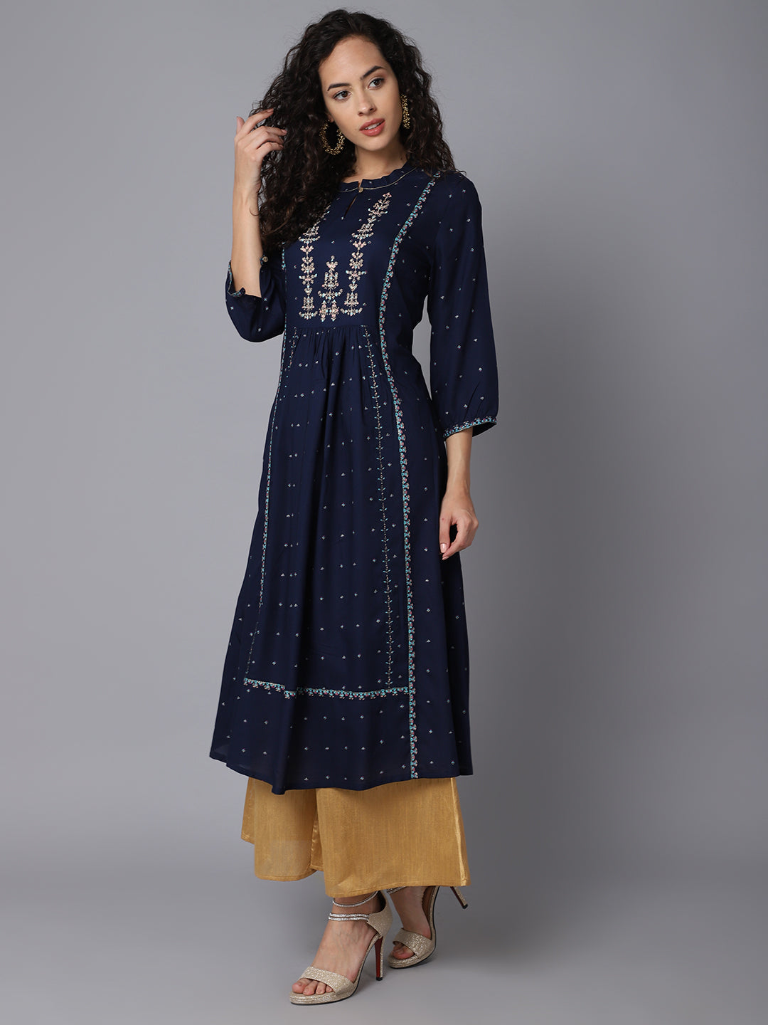 Cantabil Women's Navy Kurti (6932950417547)