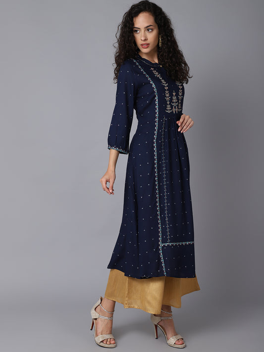 Cantabil Women's Navy Kurti (6932950417547)