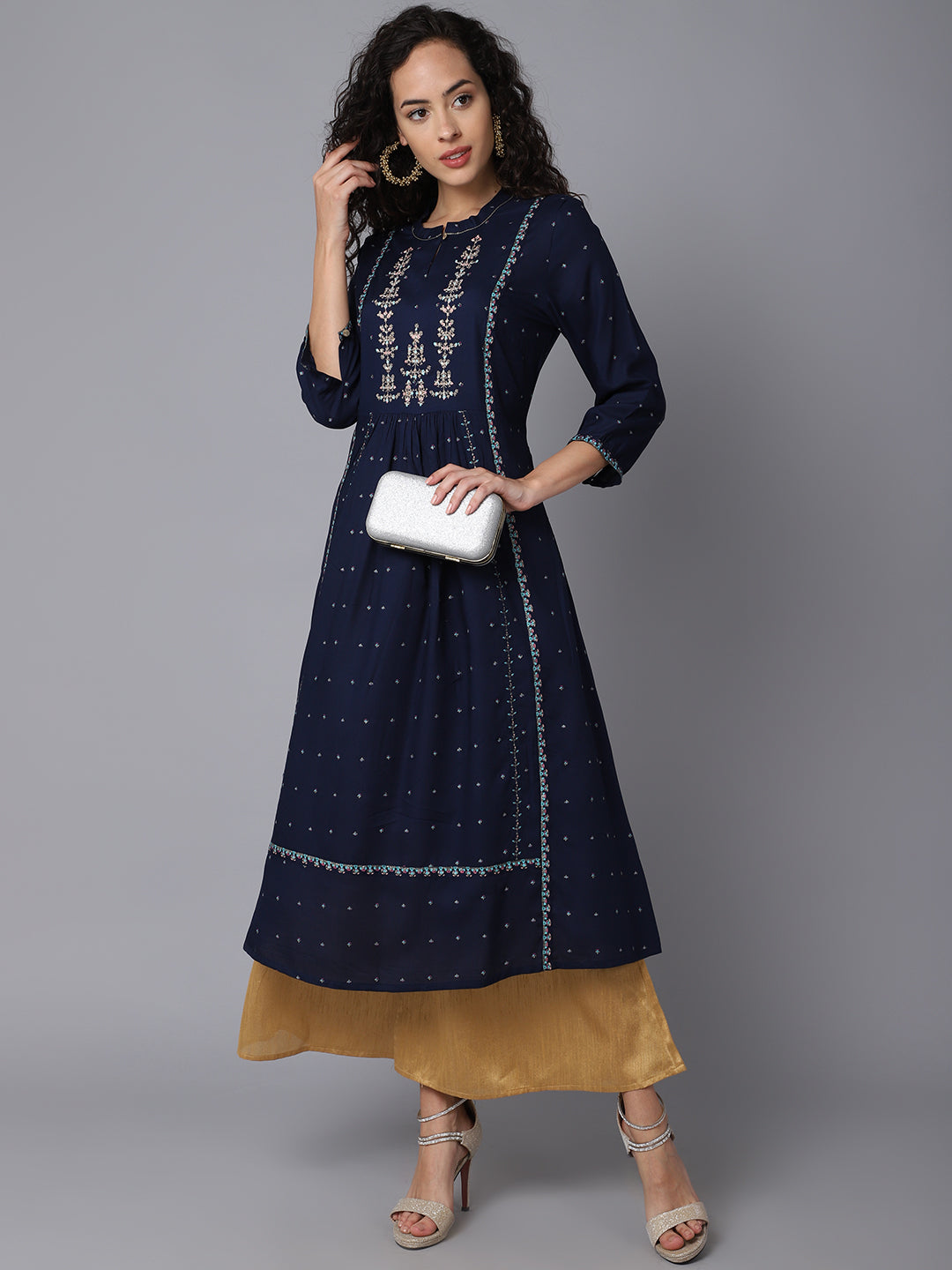 Cantabil Women's Navy Kurti (6932950417547)