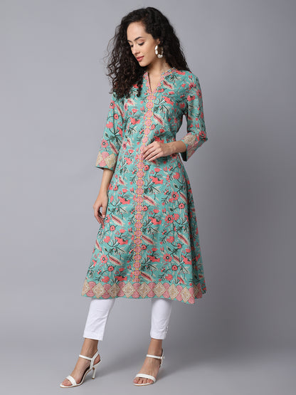 Cantabil Women's Green Kurti (6932965261451)