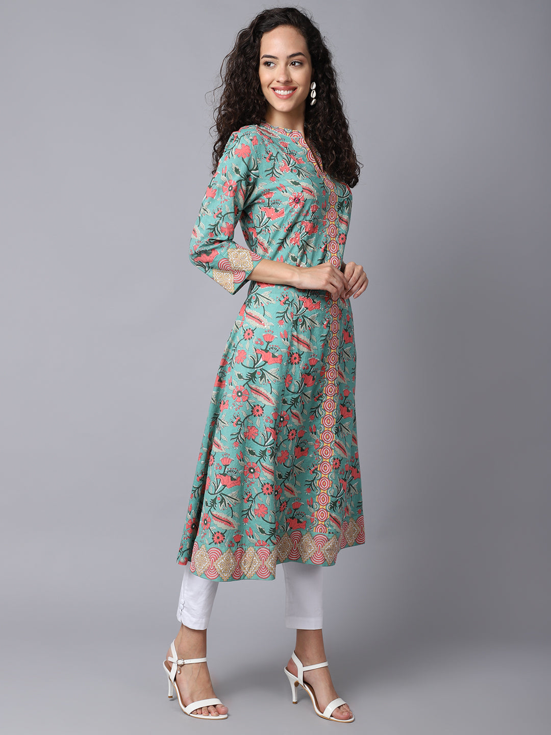 Cantabil Women's Green Kurti (6932965261451)