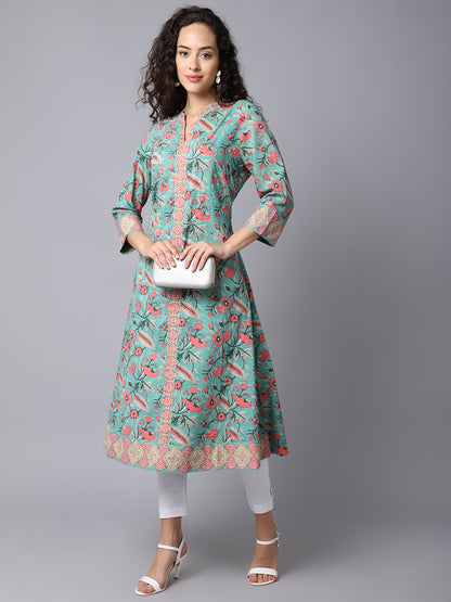 Cantabil Women's Green Kurti (6932965261451)