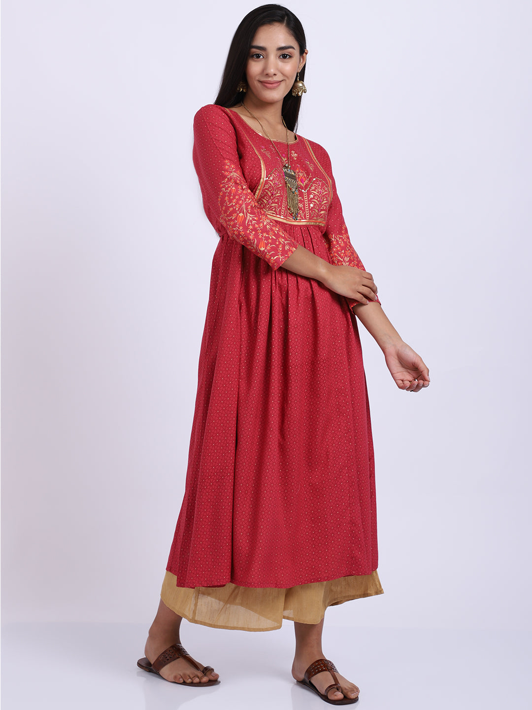 Cantabil Women's Pink Kurta (6853891489931)