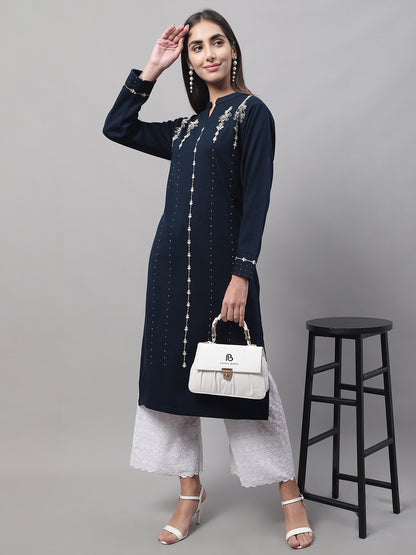 Cantabil Women Navy Kurti (7082538270859)