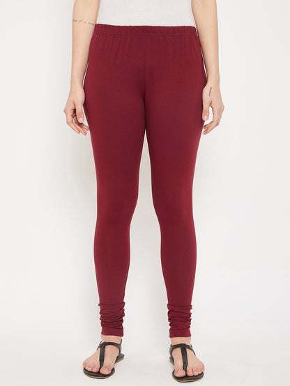 Cantabil Women Maroon Leggings (7085843087499)