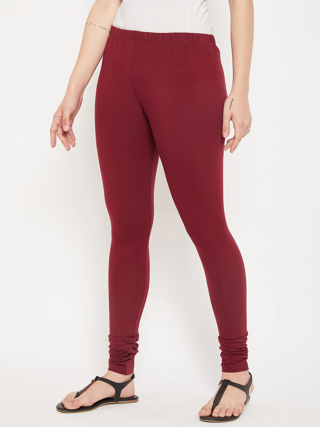 Cantabil Women Maroon Leggings (7085843087499)