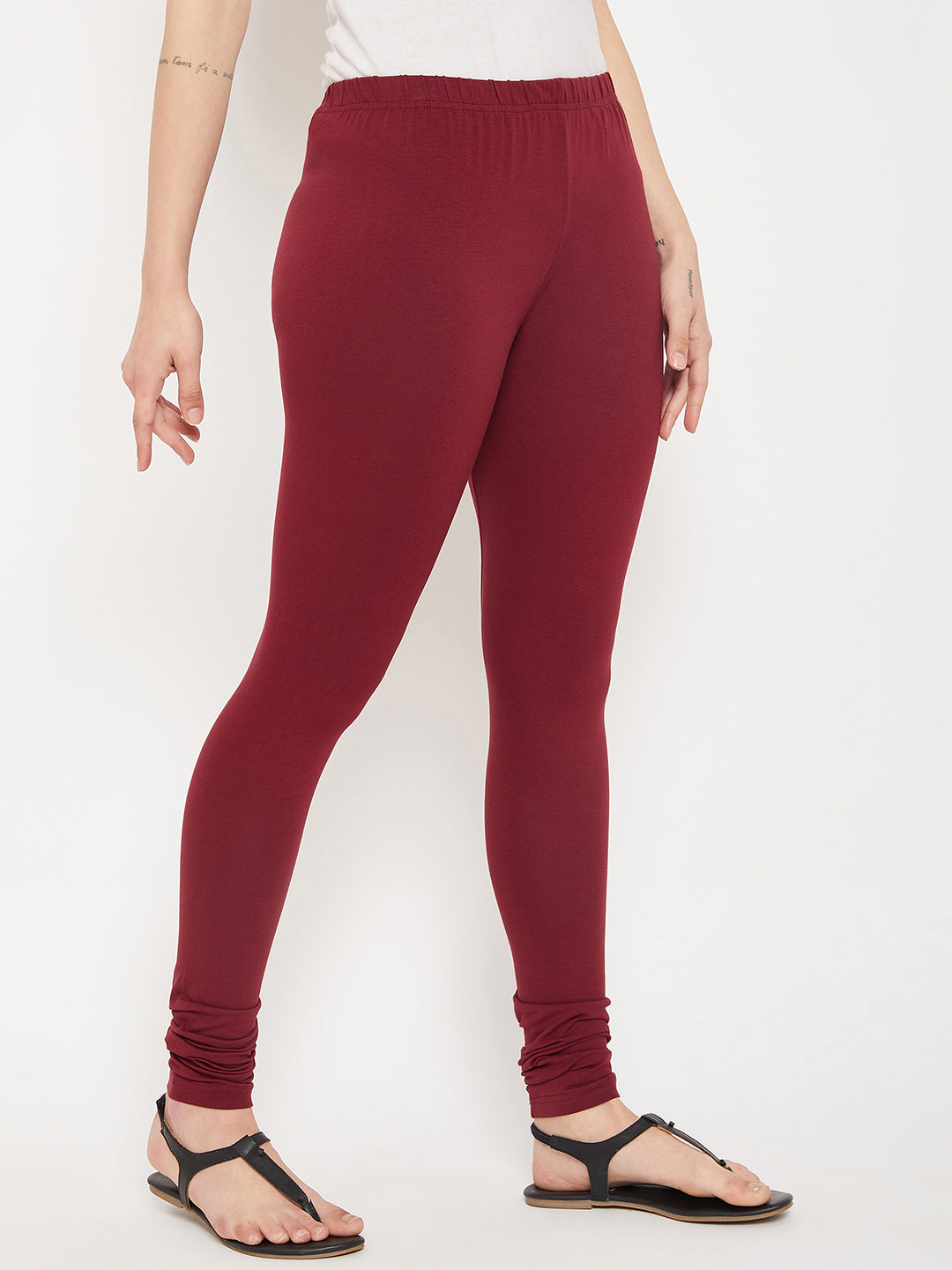 Cantabil Women Maroon Leggings (7085843087499)