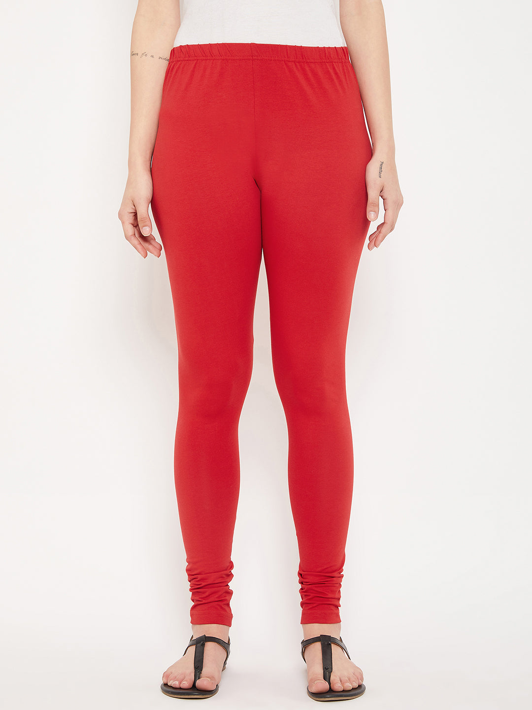 Cantabil Women Red Leggings (7085845512331)