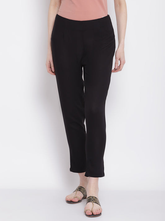 Cantabil Women's Ethnic Black Pant (6798700052619)