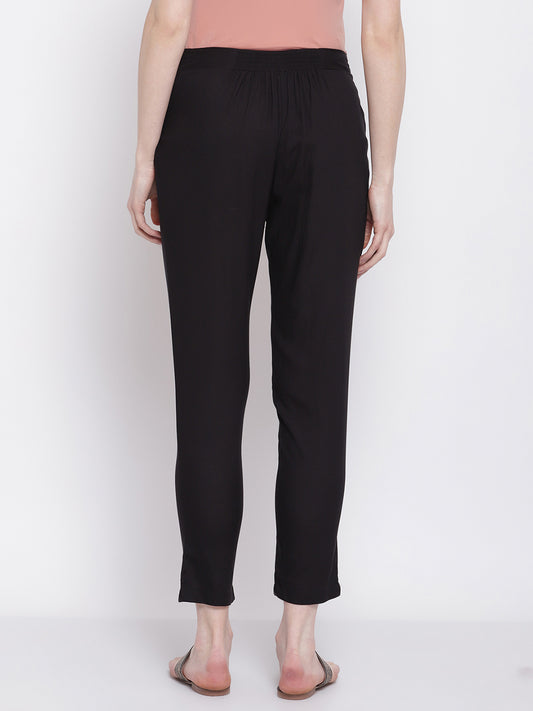 Cantabil Women's Ethnic Black Pant (6798700052619)