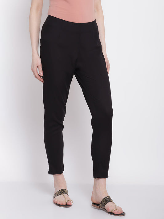 Cantabil Women's Ethnic Black Pant (6798700052619)