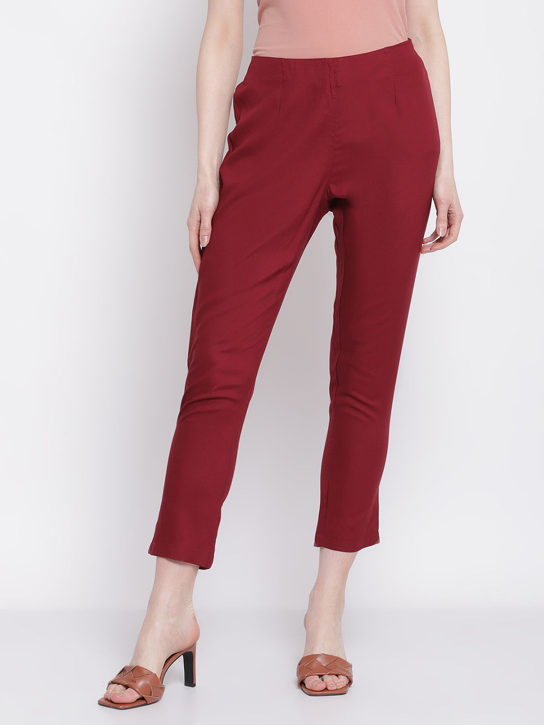 Cantabil Women's Ethnic Wine Pant (6798686453899)