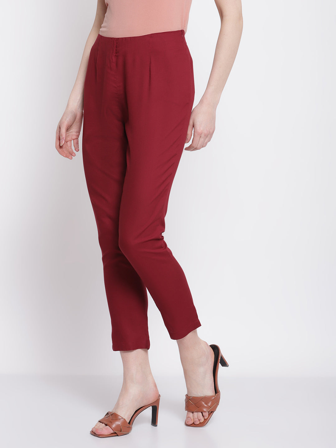 Cantabil Women's Ethnic Wine Pant (6798686453899)