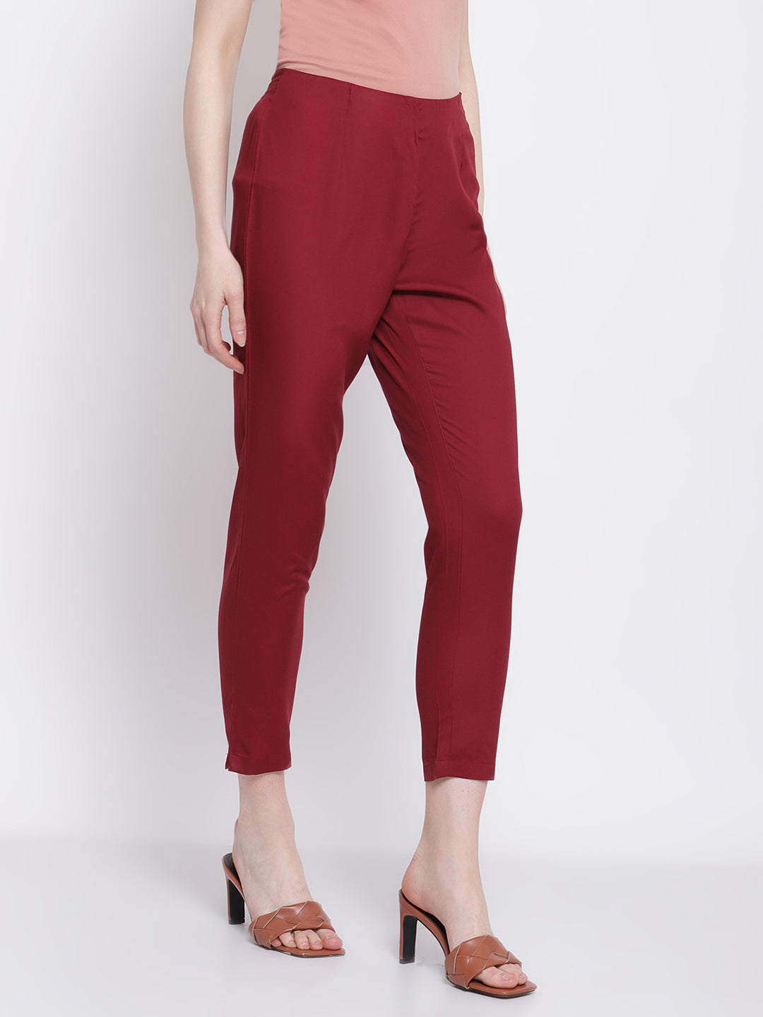 Cantabil Women's Ethnic Wine Pant (6798686453899)