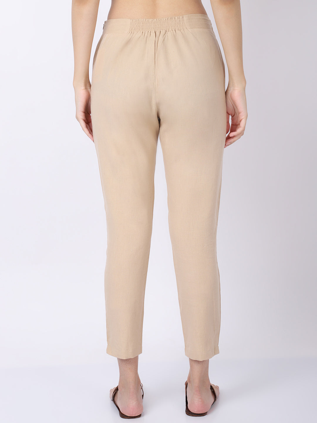 Cantabil Women's Ethnic Beige Pant (6869713322123)