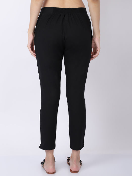 Cantabil Women's Ethnic Black Pant (6869725053067)